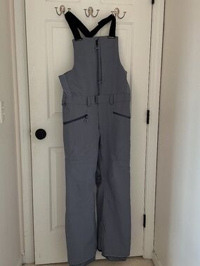 Gray men's large Burton Bib snow pants.